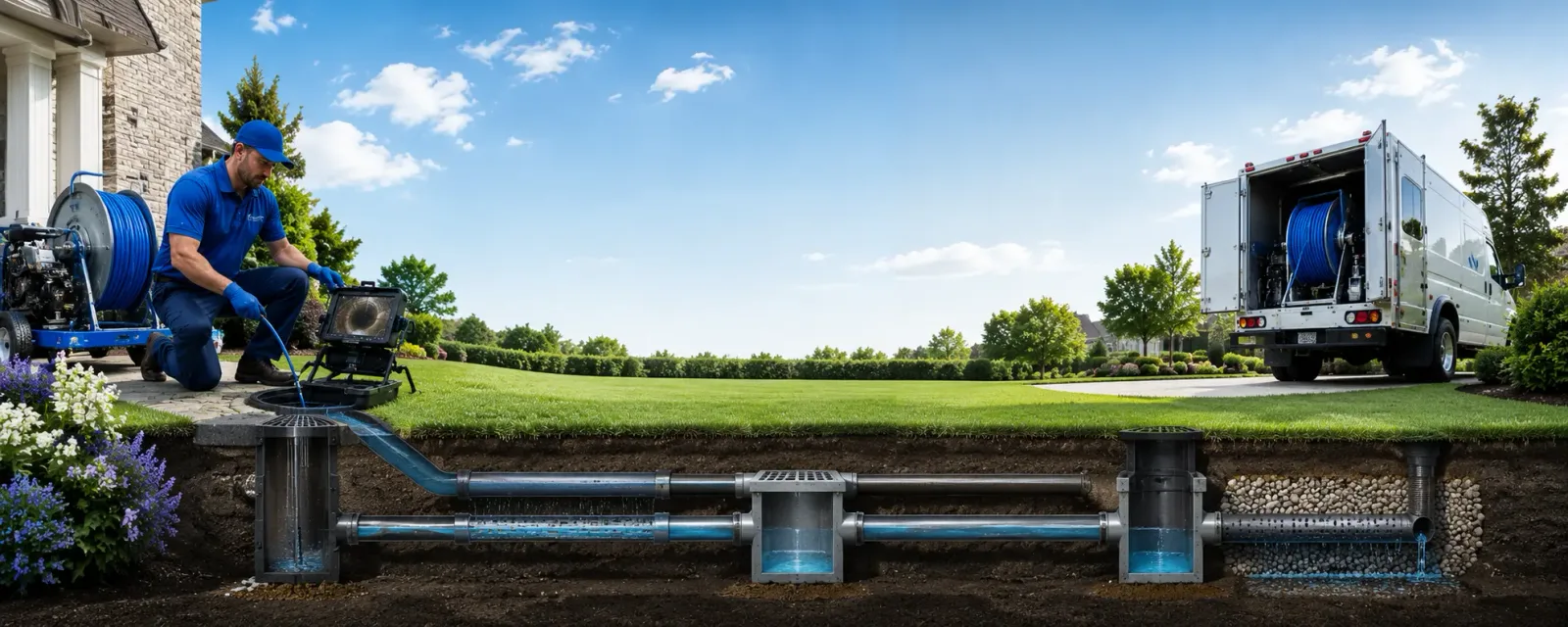 Outdoor drain cleaning information for New Middletown, OH
